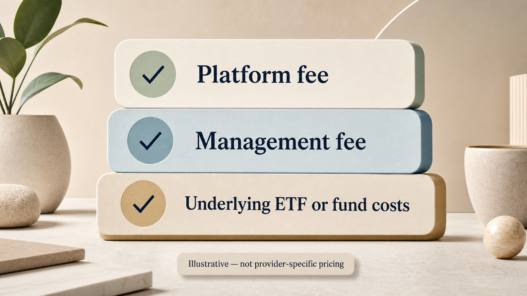 Give readers a visual framework for comparing published charges without presenting a universal cheapest-platform claim